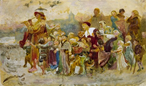Study for 'The Pied Piper of Hamelin': The Children c.1871 George John Pinwell 1842-1875 Presented by Alfred A. de Pass 1910 http://www.tate.org.uk/art/work/N02689